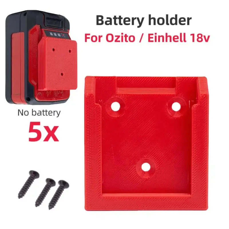 5Pack For Einhell Power X Change Battery Holder Storage Management Wall Bracket Holder(No Batteries)