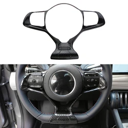 Carbon Fiber Car Inner Steering Wheel Cover Sticker Trim for BYD Atto3 Atto 3 2022 2023 Yuan Plus Dolphin Accessories