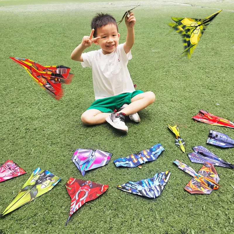 Aviões dobráveis de papel de origami criativo, DIY brinquedo de artesanato pai-filho, brinquedo educativo para crianças, 36pcs