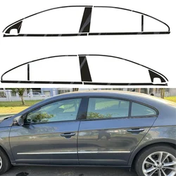 For Volkswagen CC 2009-2018 Sedan Window Chrome Delete Blackout ABC Pillars Glossy Black Stickers