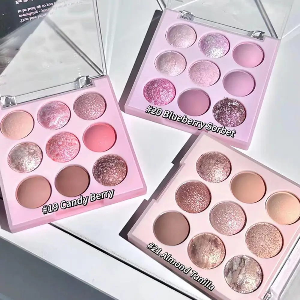 Ice Cream Eyeshadow Palette Glitter Rose Aegyosal Blush avena latte tè viola ombretti tono freddo trucco coreano cosmetici donna