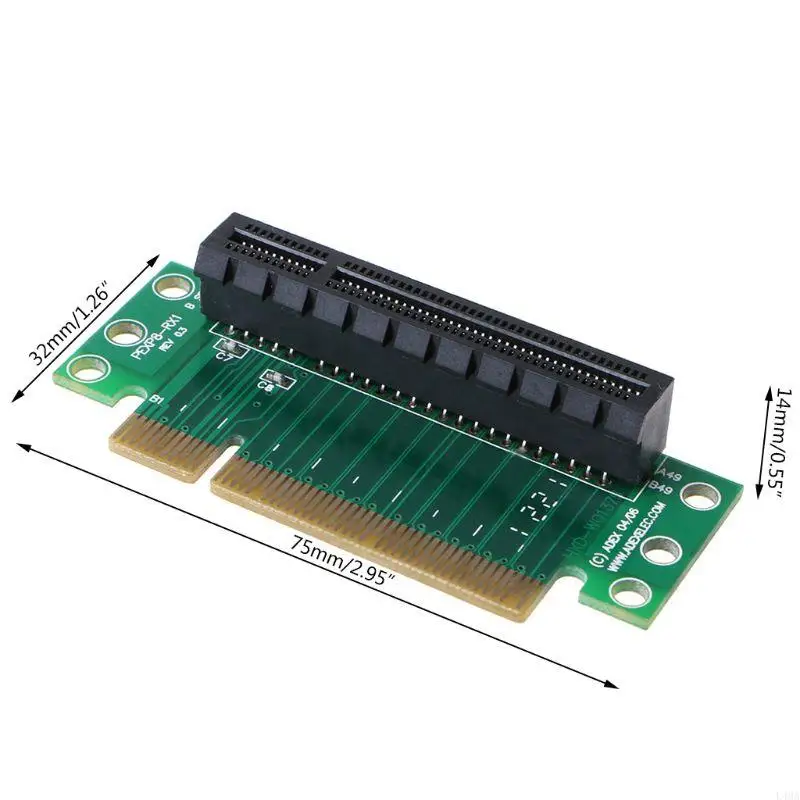 L4MA portátil PCI-Express 8x Card adaptador ángulo derecho 90 grados 90 grados 1U 2U 2U