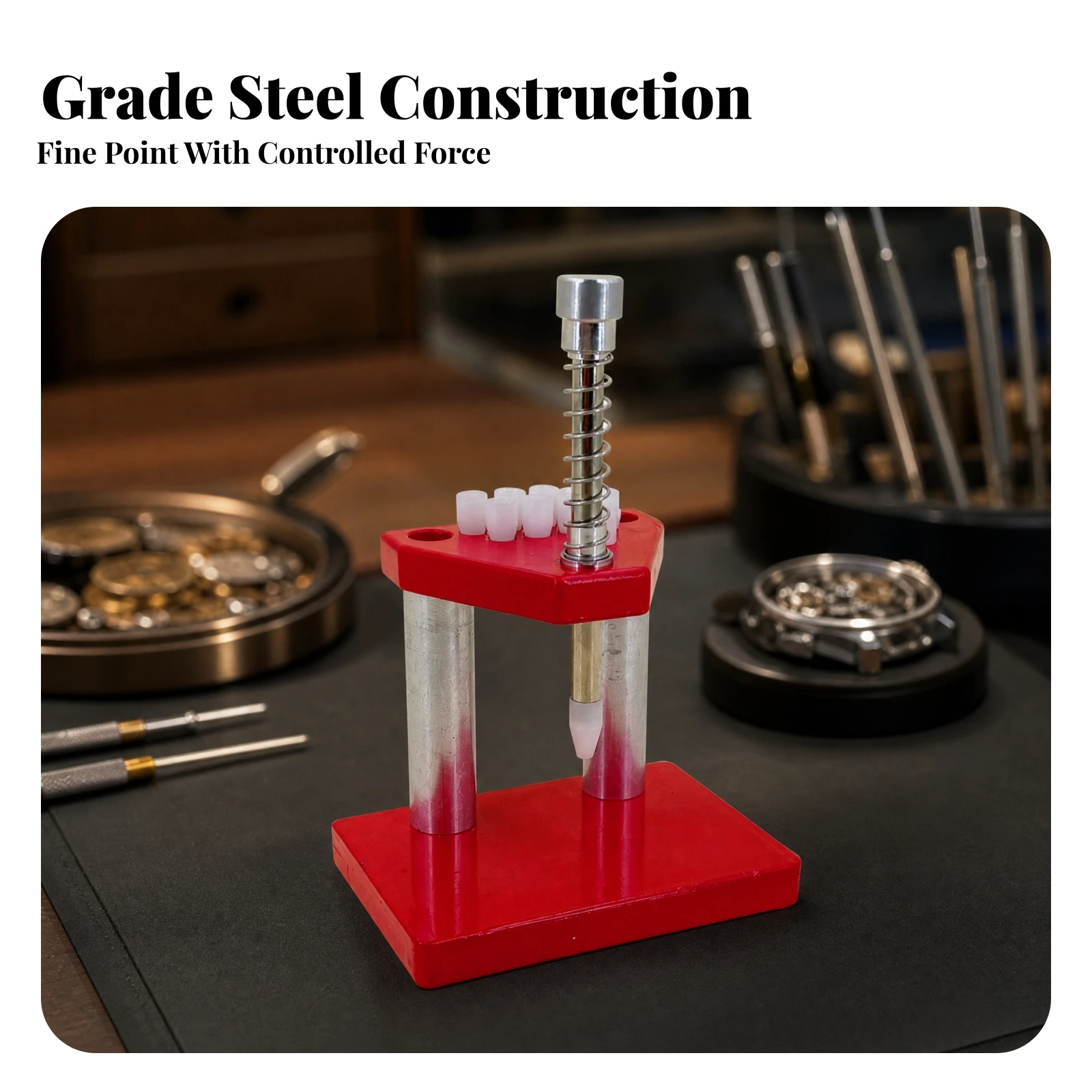 Watch Hand Installation Press Long-Lasting Spring-Loaded Watch Hand Press Easy to Use Efficient for Watchmakers