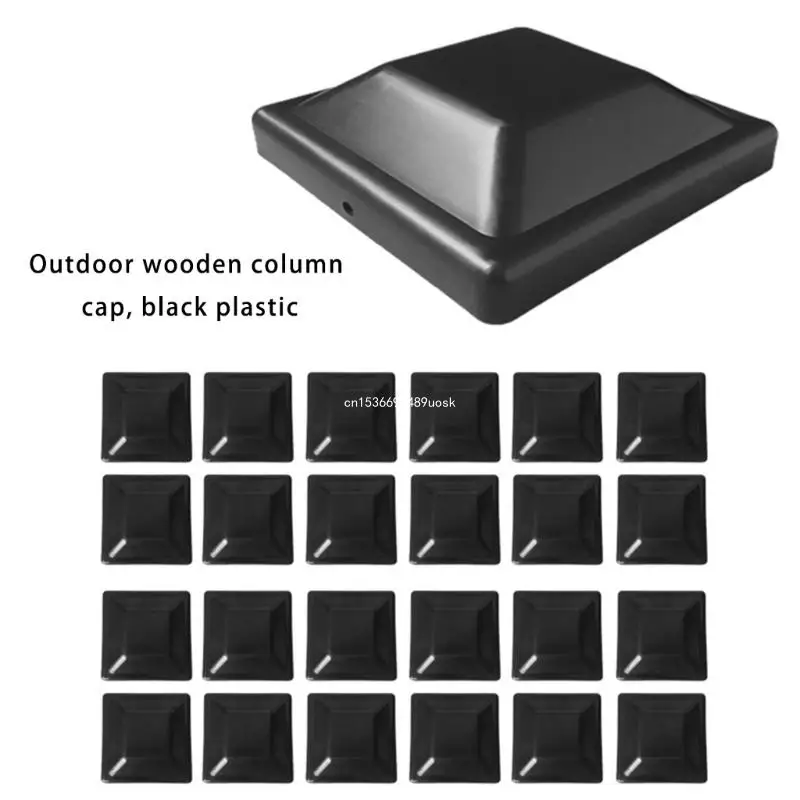 Practical Black Plastic Post Caps Durable Black Plastic Post Caps for Enhancing Outdoor Pillars Durability