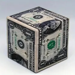 Educational Gifts, Toys, Intelligence Development, UV Printing Currency, US Dollar, Third Order Magic Cube