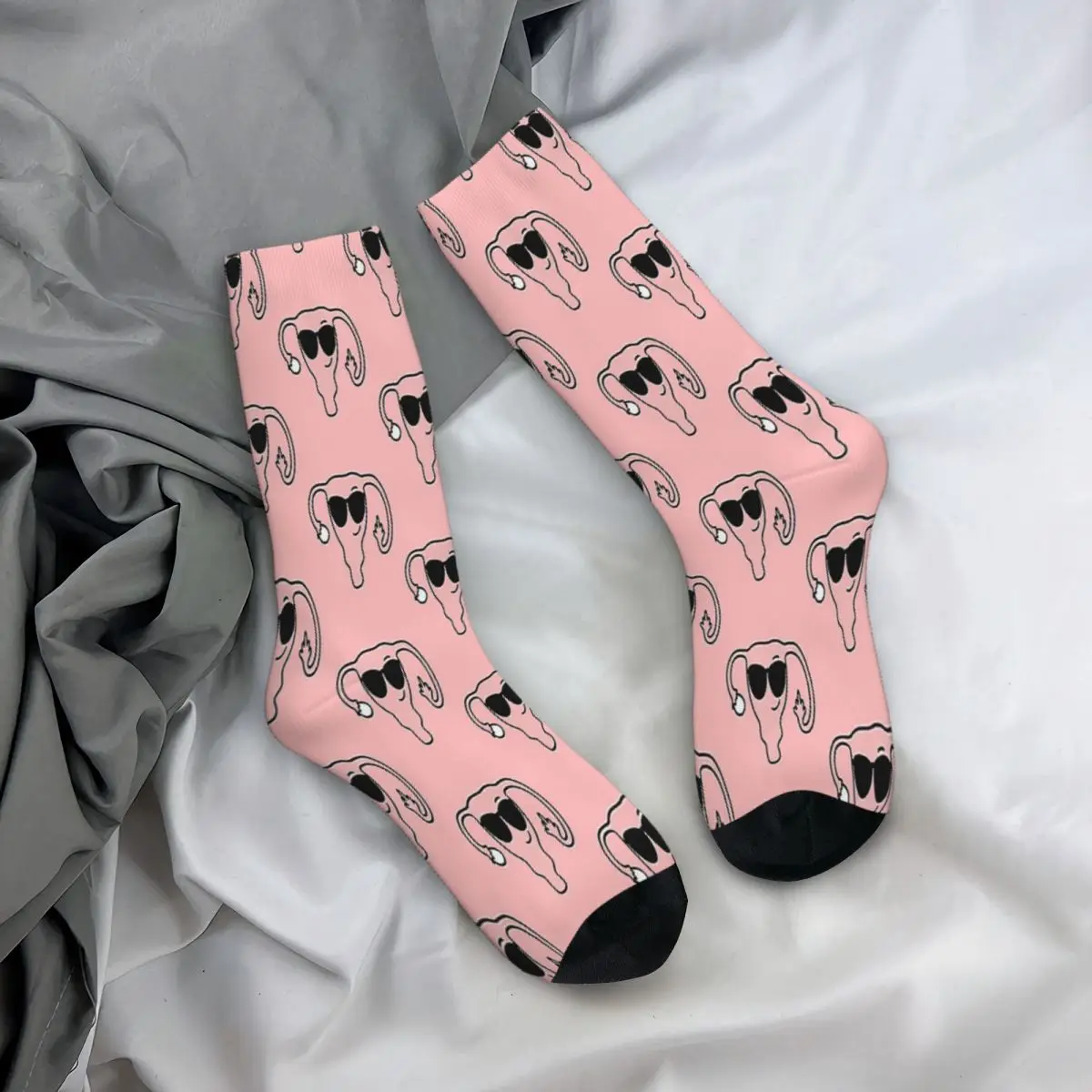 Uterus Pink Medical Doctor Socks Male Mens Women Summer Stockings Printed