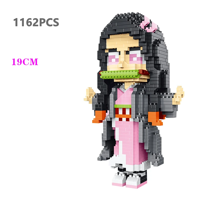 Hot Anime Demon Slayer Building Blocks Kimetsu No Yaiba Kamado Tanjirou Nezuko Zenitsu Kyoujurou Blocks Toys Kids Gifts