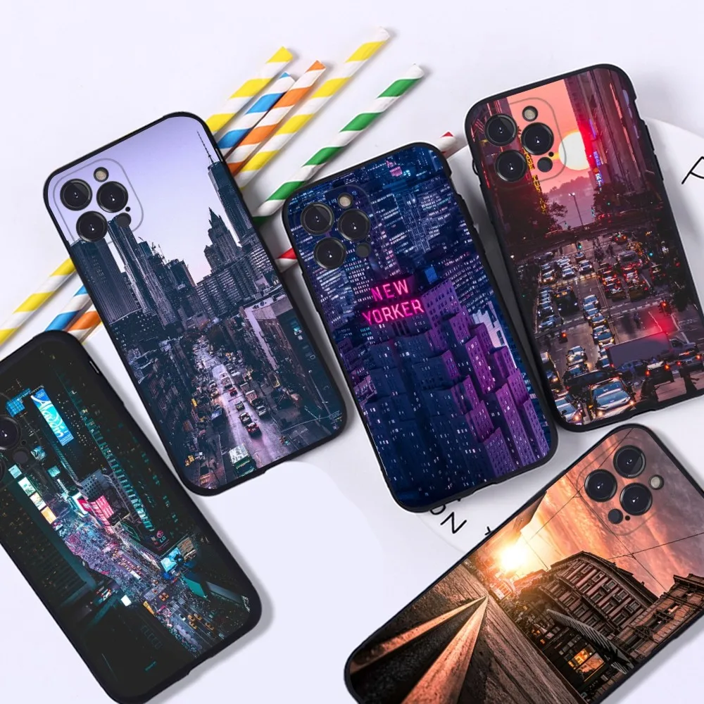 City Lights Phone Case For iPhone 15 14 11 12 13 Mini Pro XS Max Cover 6 7 8 Plus X XR SE 2020 Funda Shell