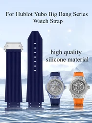 High-end Silicone Watchbands for Hublot Yubo Big Bang Classic Fusion Series Concave Convex Interface Sweatproof Strap 26x19mm