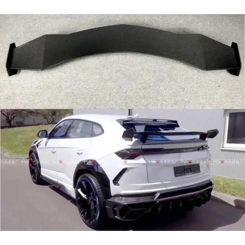 Real Forging Carbon Fiber Car Rear Wing Trunk Lip Spoiler For Lamborghini URUS 2018 2019 2020 2021 2022