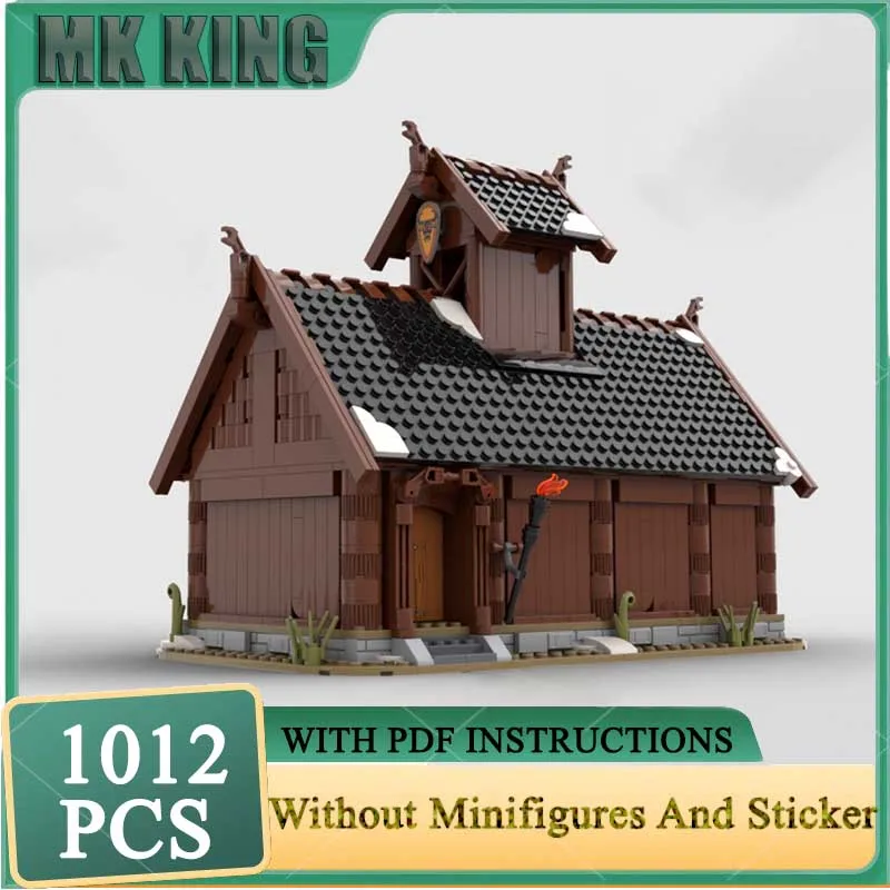 

Medieval Castle Model Moc Building Blocks God House Model Technology Brick DIY Assembly Construction Toy Holiday Set Gifts