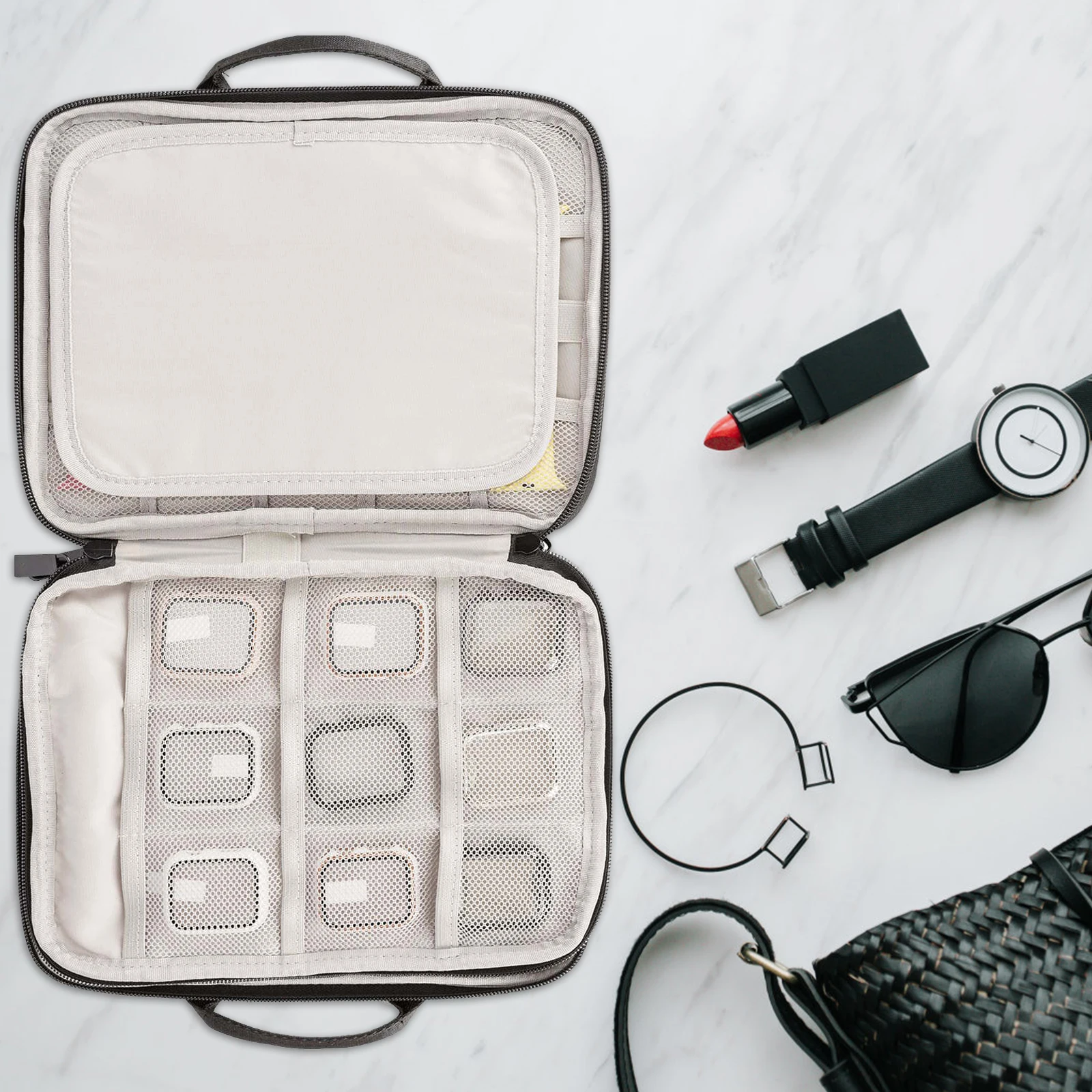 

Large Capacity Band Organizer Portable Storage Bag For Travel Watch Accessories Pouch Reusable Watch Strap Holder Durable