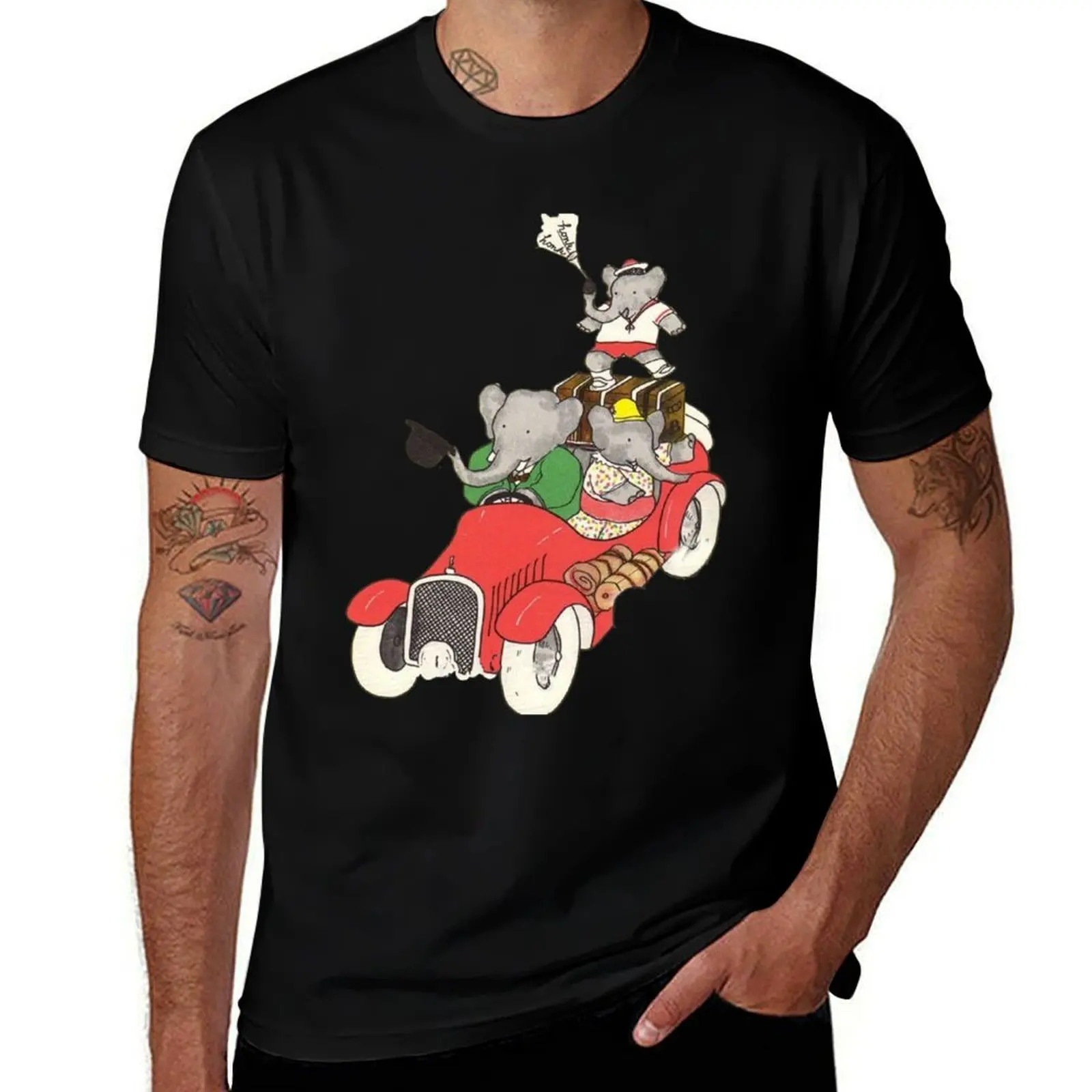 

cotton Babar a anime man t car T-Shirt oversize for shirts anime in shirts t man t shirt