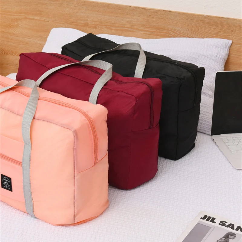 Travel Handbag Luggage Bag Large Capacity Short Distance Shoulder Backpack Durable Waterproof Folding Cover Trip Storage Bags