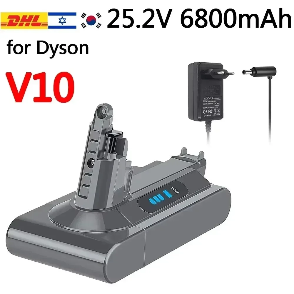 

Для Dyson SV12 6800 мАч 100 Втч Сменный аккумулятор для Dyson V10 аккумулятор V10 Absolute Fluffy Cyclone V10 зарядное устройство