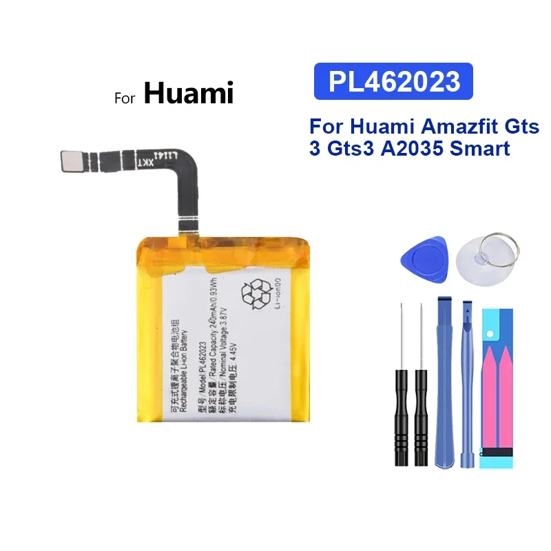 240mAh Replacement Battery PL462023 For Huami Amazfit Gts 3 gts3 A2035 Smart Sports Watch