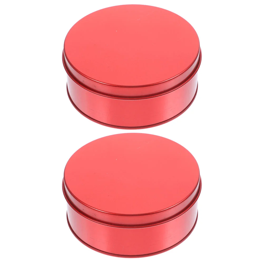 

2 Pcs Tinplate Box Reusable Candy Jar Containers With Lids Tea Decorative Metal