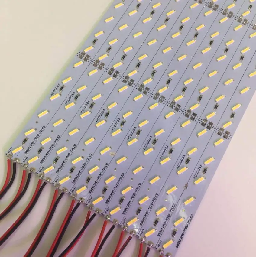 

Жесткая светодиодная лента 7030 SMD Холодный теплый белый жесткий стержень 36 светодиодов/0,5 м Светодиодная лента неводонепроницаемая, 12 В постоянного тока, яркая светодиодная лента