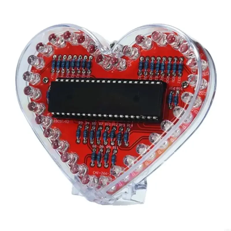Creative Heart Shaped LED Light Soldering Practice Project Set Educational Electronic For Beginners And Hobbyists