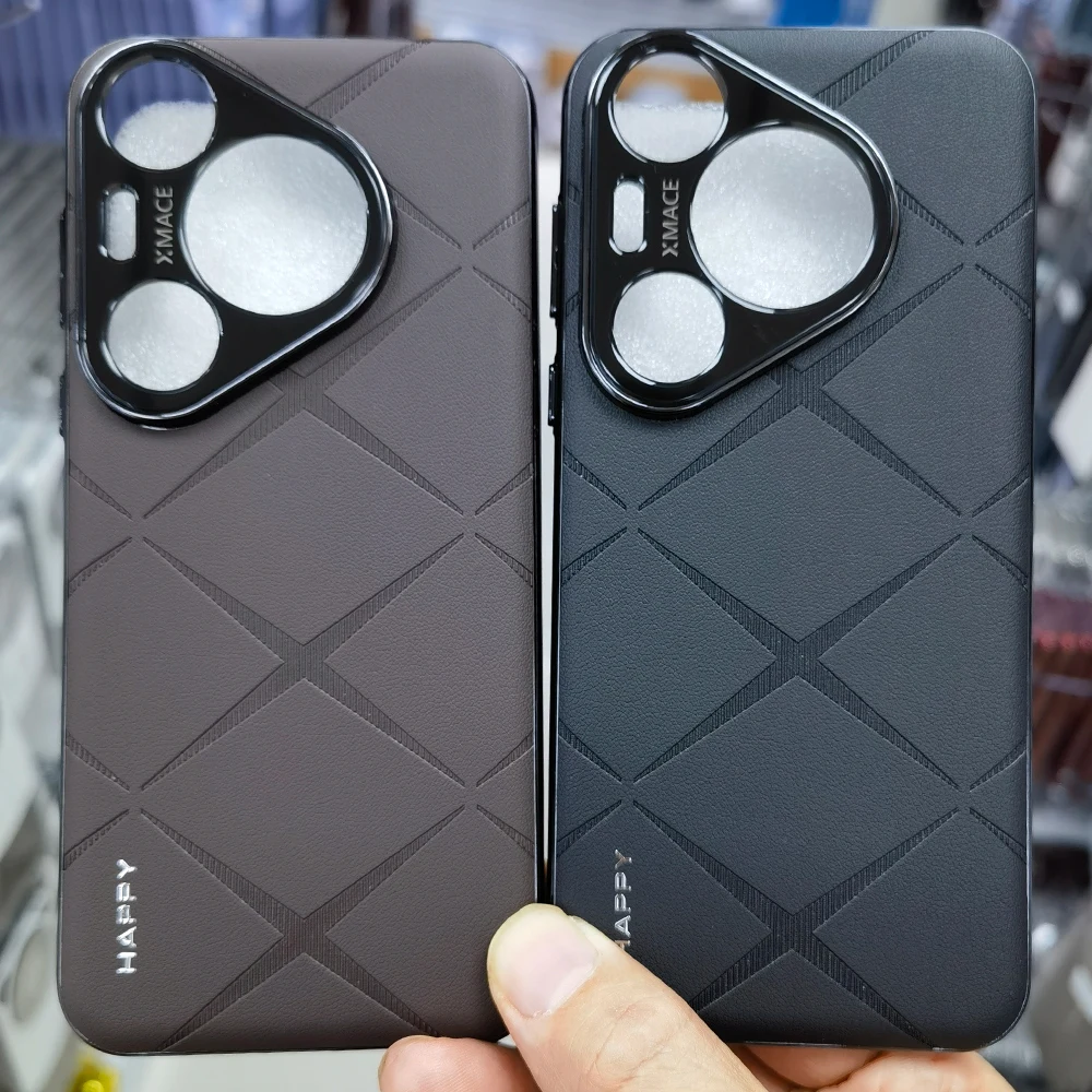 

Original Phone Body Colors PU Leather Back Protector Case For Huawei Pura 80 UItra Pura 70 Pro / Pura70 Pro+