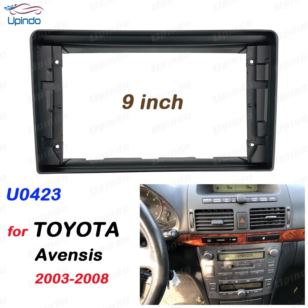 Car Accessories 2 Din 9 Inch Radio Carplay Fascia Panel Frame Dash Board Mount Kit for Toyota Avensis 2003-2008