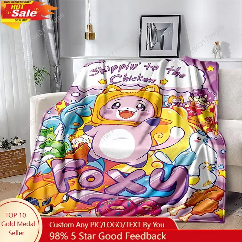 Happy Rocky And Foxy And Boxy Lankybox Soft Plush Blanket,Flannel Blanket Throw Blanket for Living Room Bedroom Bed Sofa Picnic