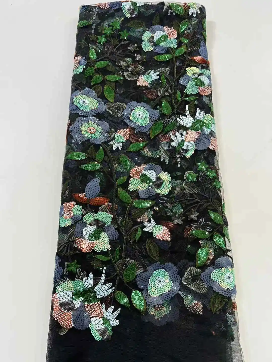 2025 mais recente melhor qualidade elegante delicado cores misturadas autria macio lantejoulas tule tecido de renda para vestido de noite de casamento u_ge1678