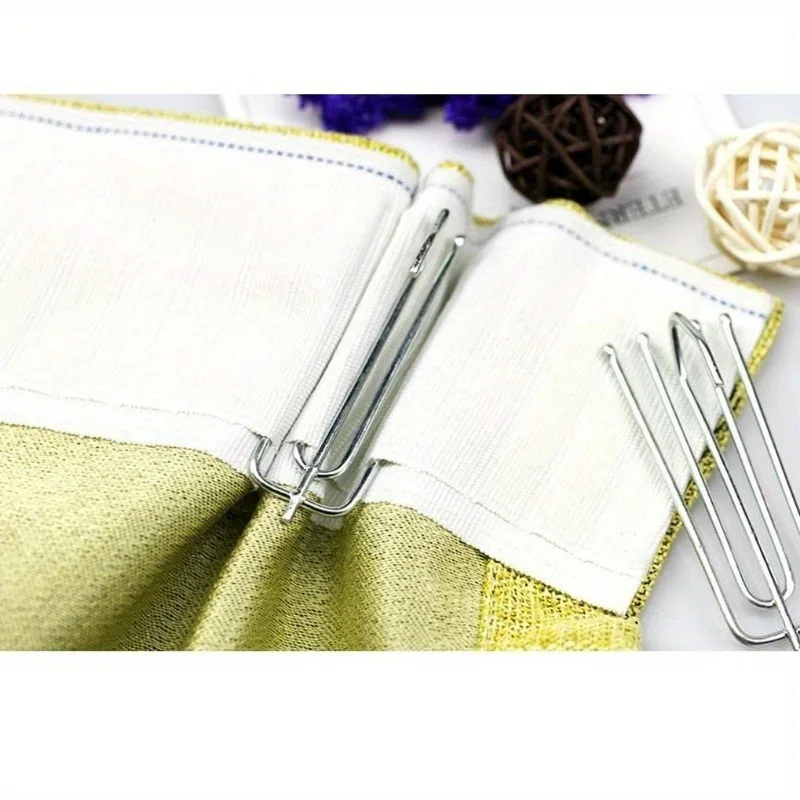 20Pcs High Quality Steel Curtain Hanging Hooks Ring Window White Hooks Home Decor Curtain Accessories