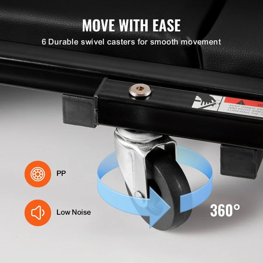 40 po pliable Z Garage Creeper Mechanic Creeper Tabouret capacité 450 lb