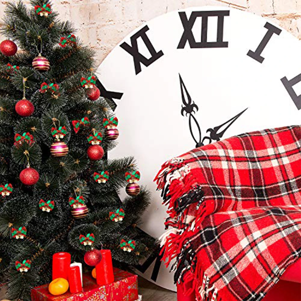 クリスマス用ミニクリスマスツリー蝶結び、ペンダント装飾品、家の装飾、新年のパーティー、2025, 1個、10個