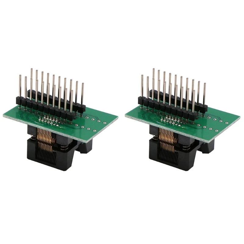 2pcs Quality SSOP20 To DIP20 Test Socket Adapter, 0.65mm Pitches , Reliability Connection For Electronic Engineers