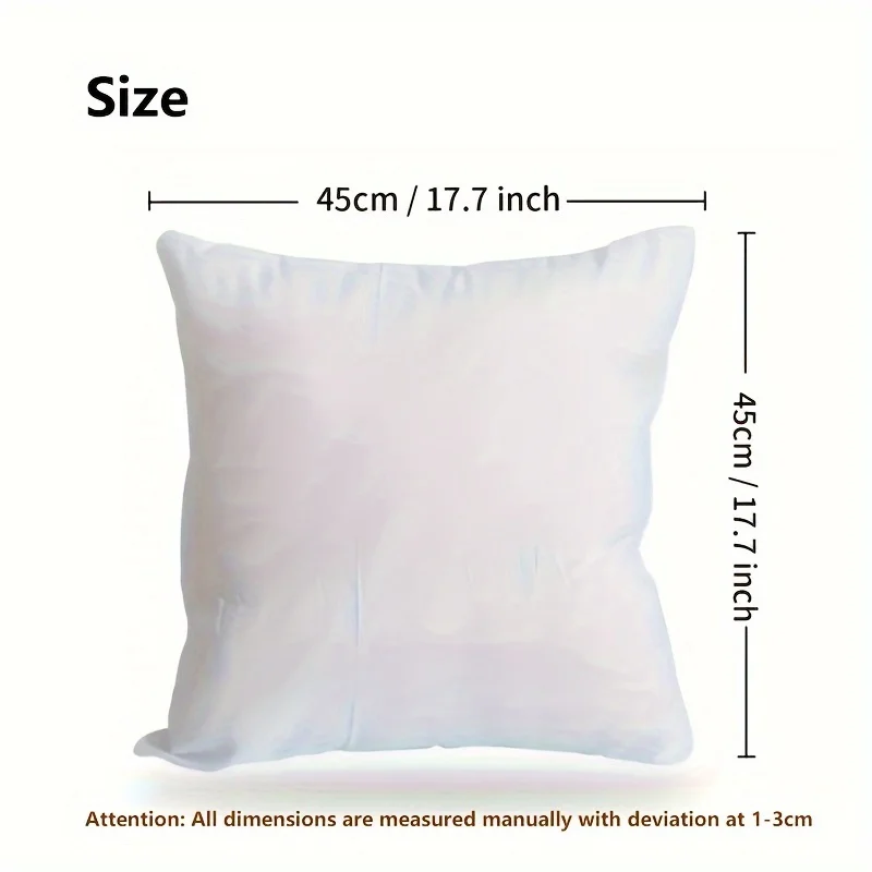 4pcs Set of High-Quality 45cm White Pillow Cores for Couches, Car Seats, and Home Decor (Includes 4 Pillow Cores Measuring 45cm)