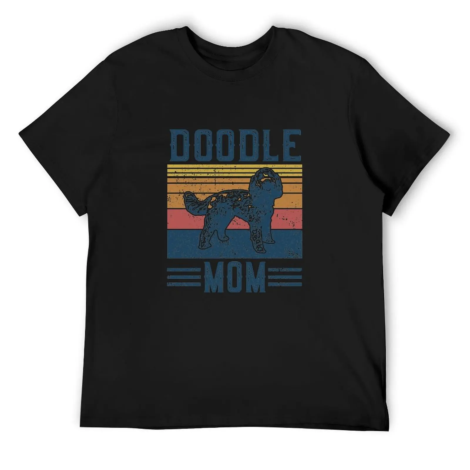 Camiseta Doodle Mom Mother Aussie Doodle Goldendoodle, camisas holgadas lisas de gran tamaño, moda para hombre con estampado animal para niños