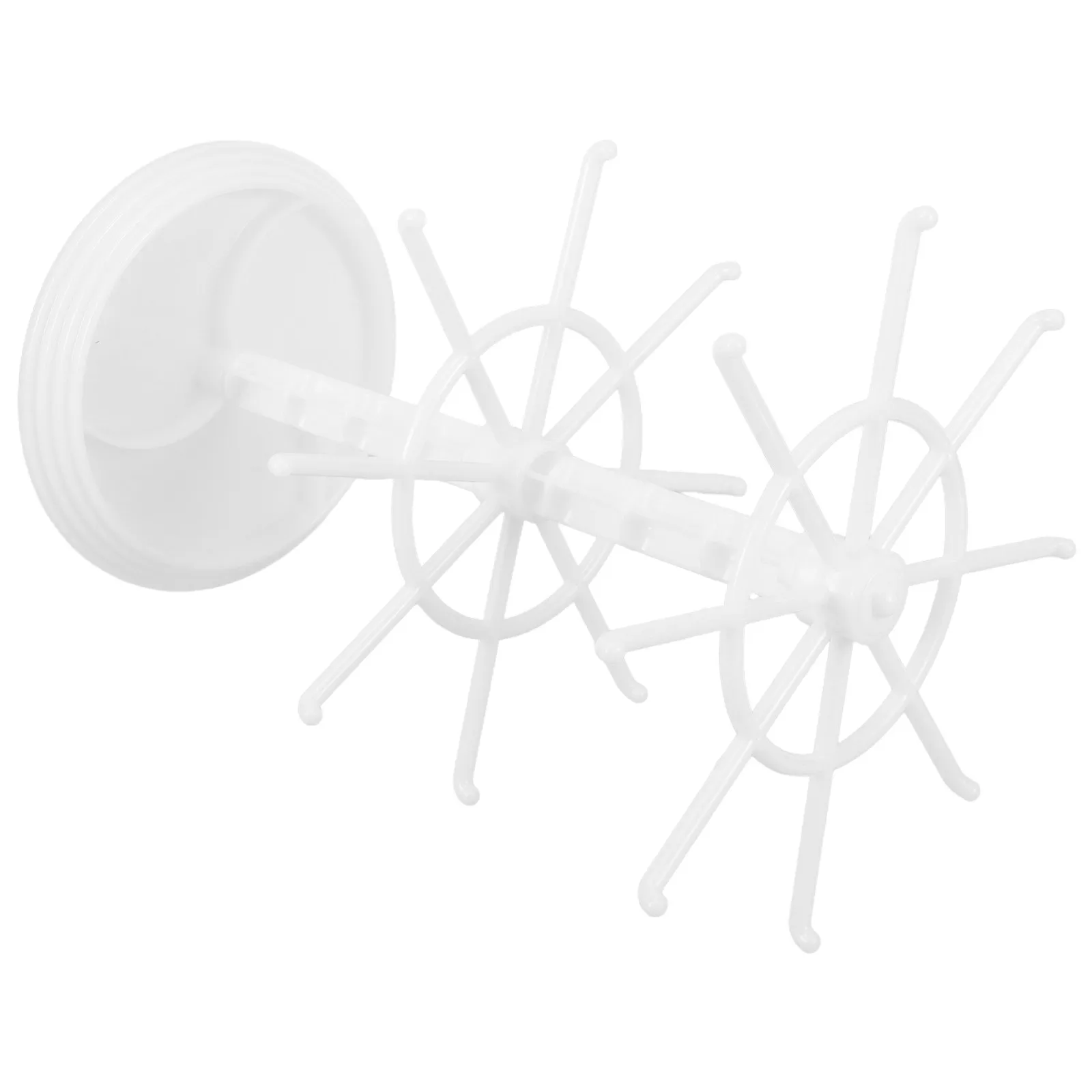 

Вращающаяся подставка для украшений, 2-ярусная, белая, многослойный органайзер для ювелирных изделий: для ожерелий, браслетов, серег, держатель для колец