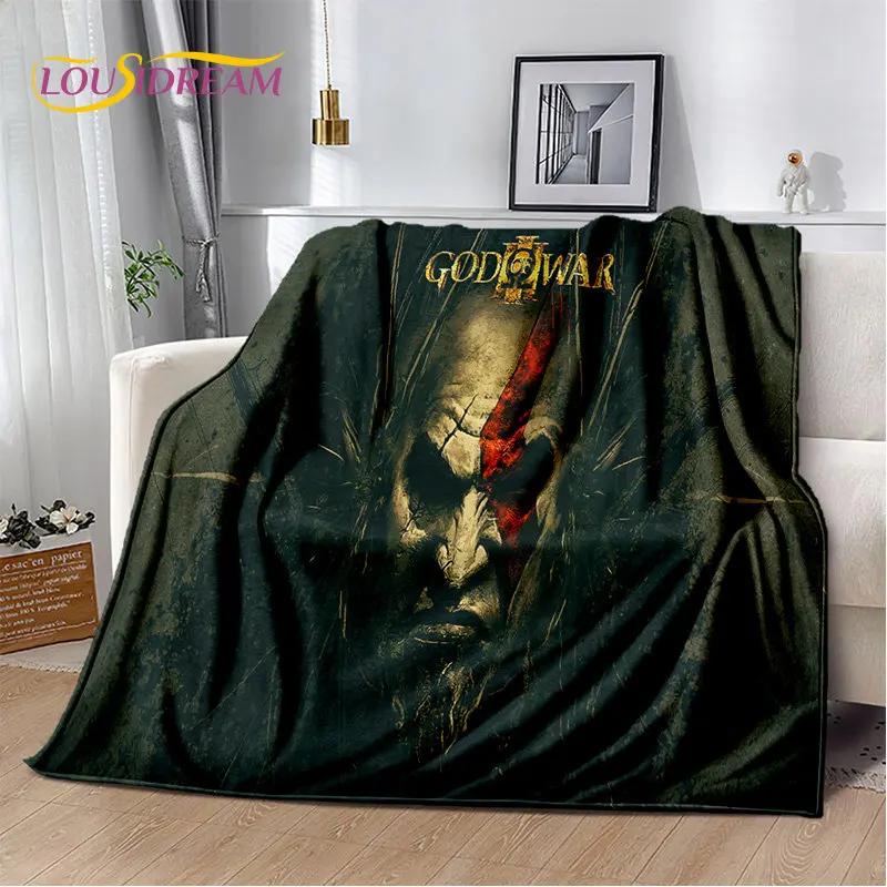 God of War Game Gamers Kratos Soft Plush Blanket,Flannel Blanket Throw Blanket for Living Room Bedroom Bed Sofa Picnic Cover Kid