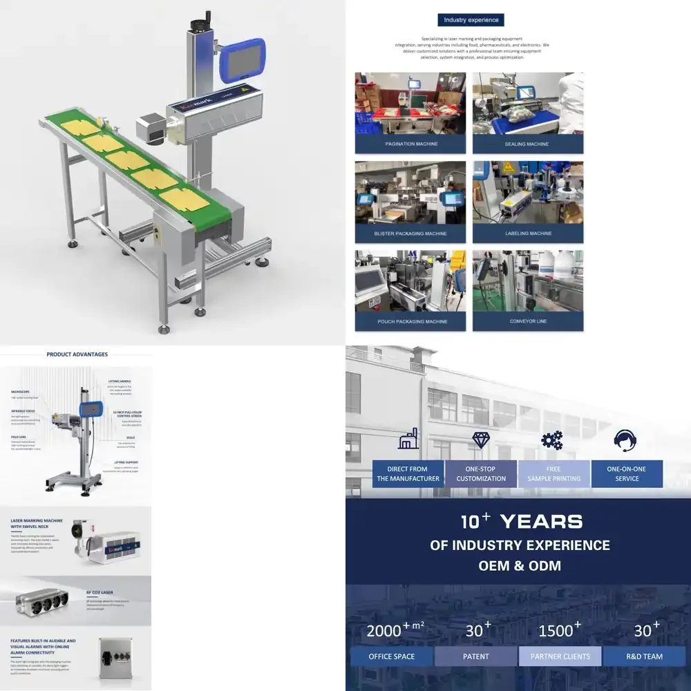 Precise clear Fast Colorfast Stain Resistant Marked by 30W CO2 Marking Machine with CE for Food Cans Production