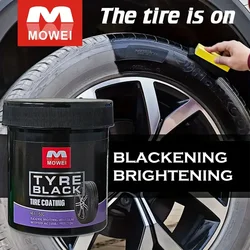 Tire renewal wax, shiny black, long-lasting tire gloss and protection, restores and enhances tire appearance, covering gray hair