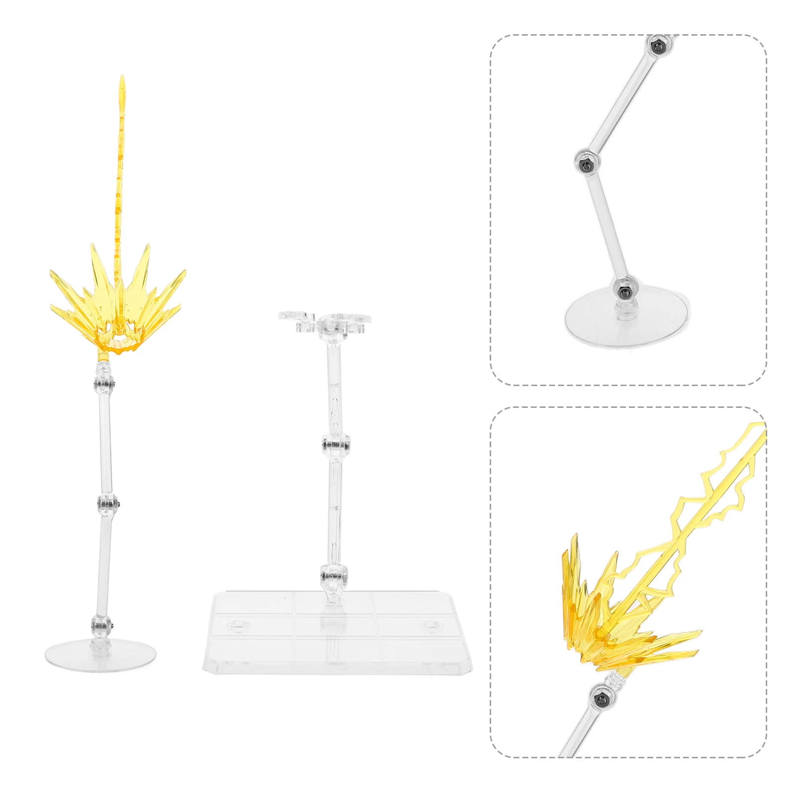 2 Ornaments Clear Plastic Display Risers Support Frames Effects Stand