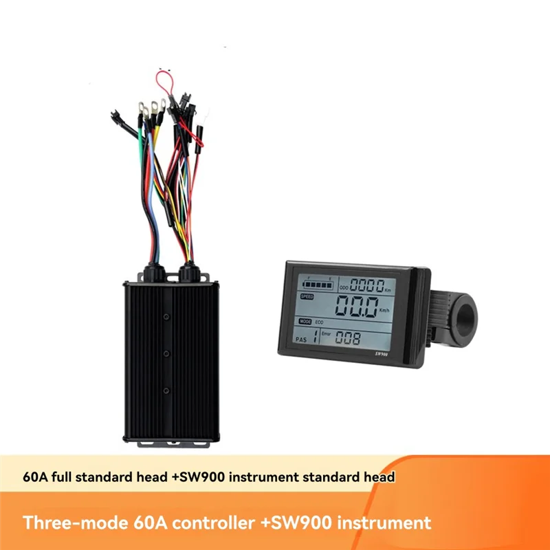 

XSXS-SW900 Color LCD 48V 72V 60A 1000W 3000W Brushless Motor Drive Controller Kit For Electric Mountain Bike Scooter Repair