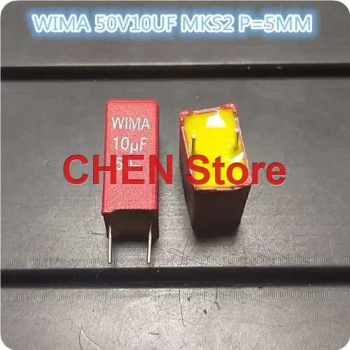 10PCS/lot MKS2B051001N00 original WIMA MKS2 10UF 50V 5% P5MM 106/50V film capacitor Free Shipping