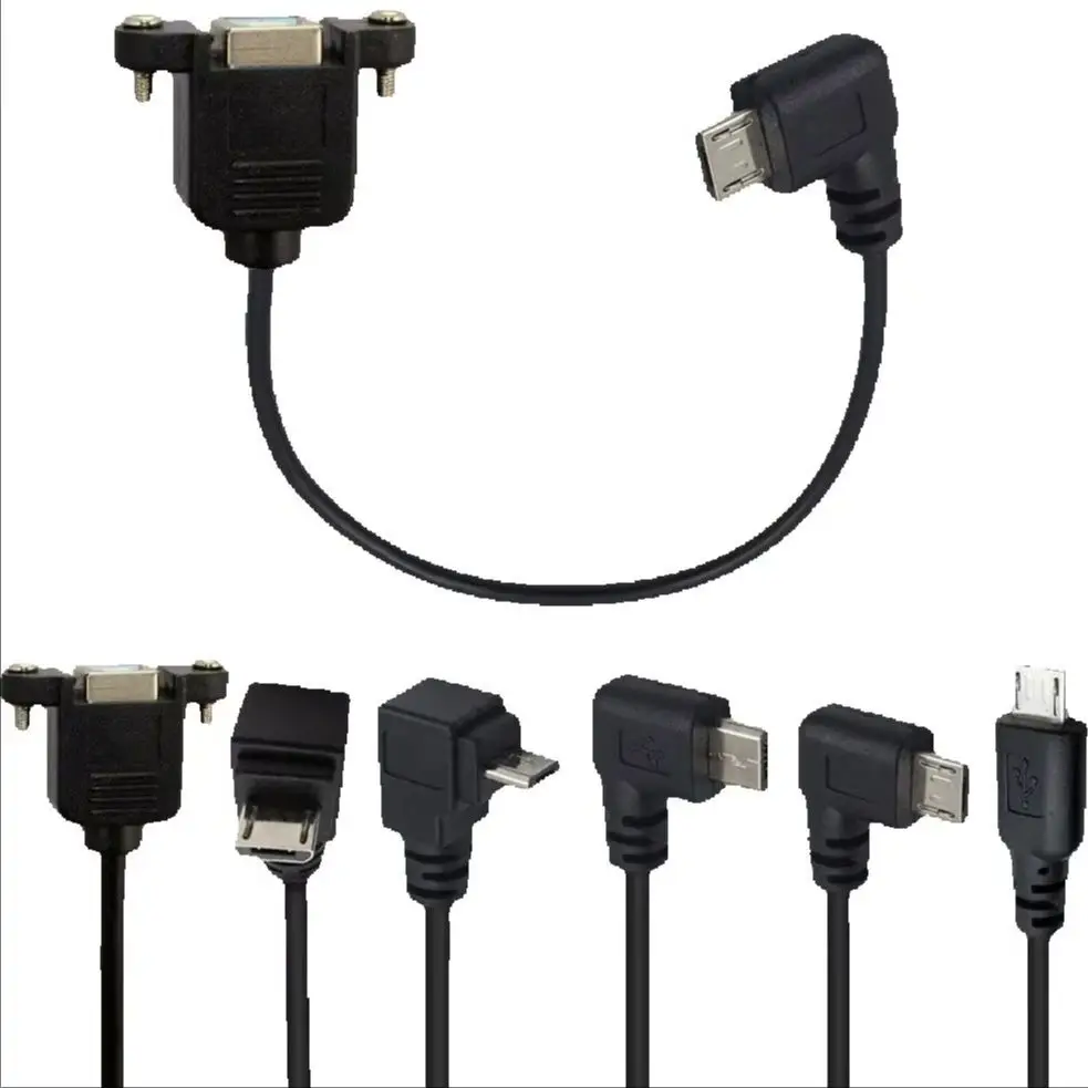 

USB-B гнездовой сканер, панель принтера, установленная к USB Micro B, 5-контактное, 90 градусов, вверх, вниз, левый и правый кабель, 30 см, 50 см