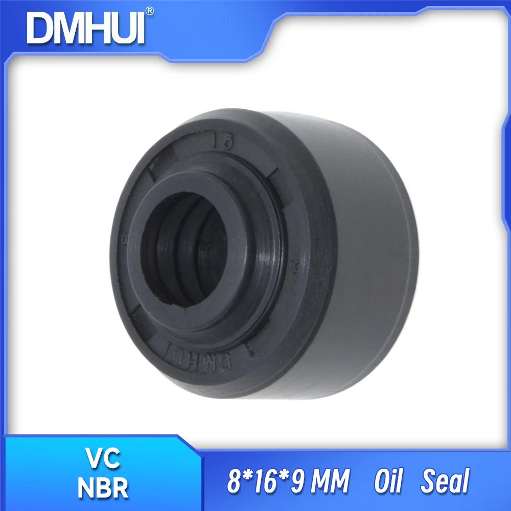 

VC Dust Oil Seal 8x16x9 NBR ISO9001 Certified - DMHUI Rotary Shaft Hydraulic Pump Motor Seal Ring