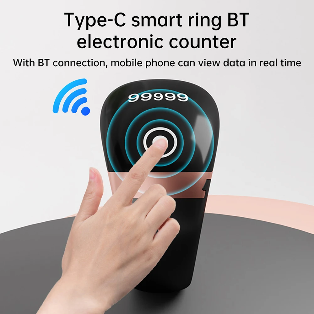 S7pro عدادات المسجل الرقمي OLED عرض حلقة حامل ذكي APP العد Type-C SilentTouch عداد الإصبع الذكي
