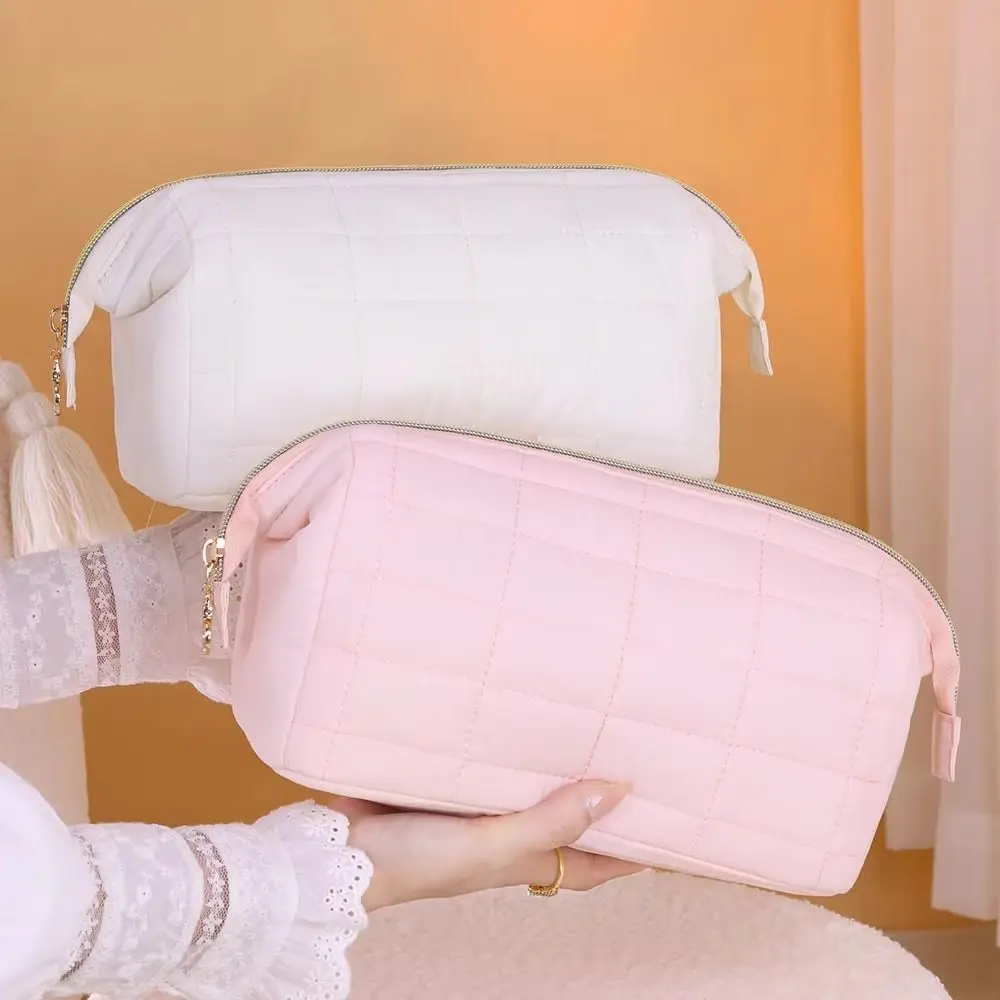 

Large Capacity Cosmetic Storage Bag Solid Color Multi-Functional Women Makeup Bag INS Portable Travel Toiletry Bag Outdoor