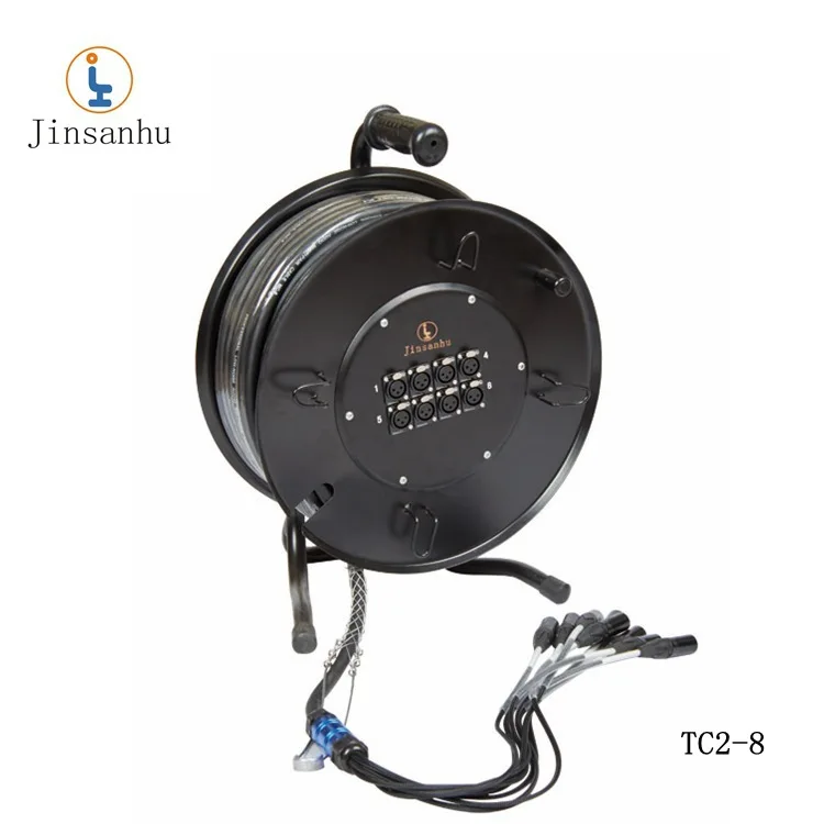 TC2-8 Professional Portable Audio Snake Cable 8 Channel 50 Meter Cable Drum