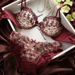 Women Underwear Lingerie Set Lace Sexy Luxury Sexy Bra and Lingerie Set for Women with Lace Underwear Panty