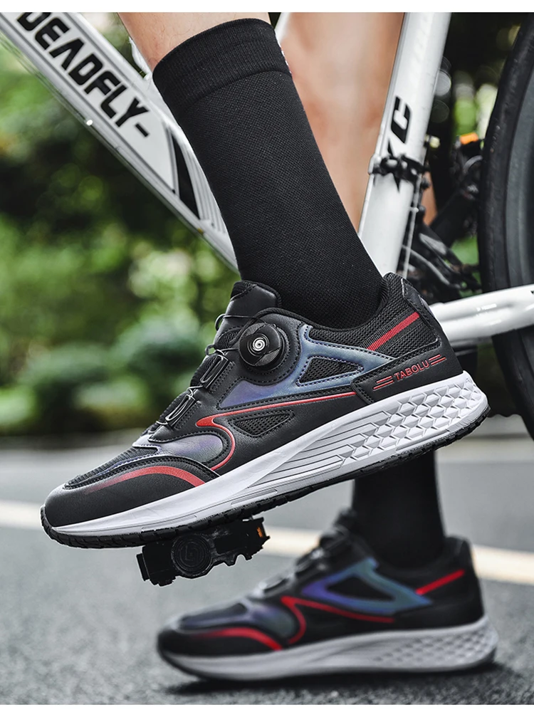 MTB-Fahrradschuhe für Herren, 2024, flacher Boden, Dirt Bike, Rennen, Bergschuhe, Fahrrad, Innenstollen, Sperrklampe, Trekking, Radfahren, Sneake – Detail 6