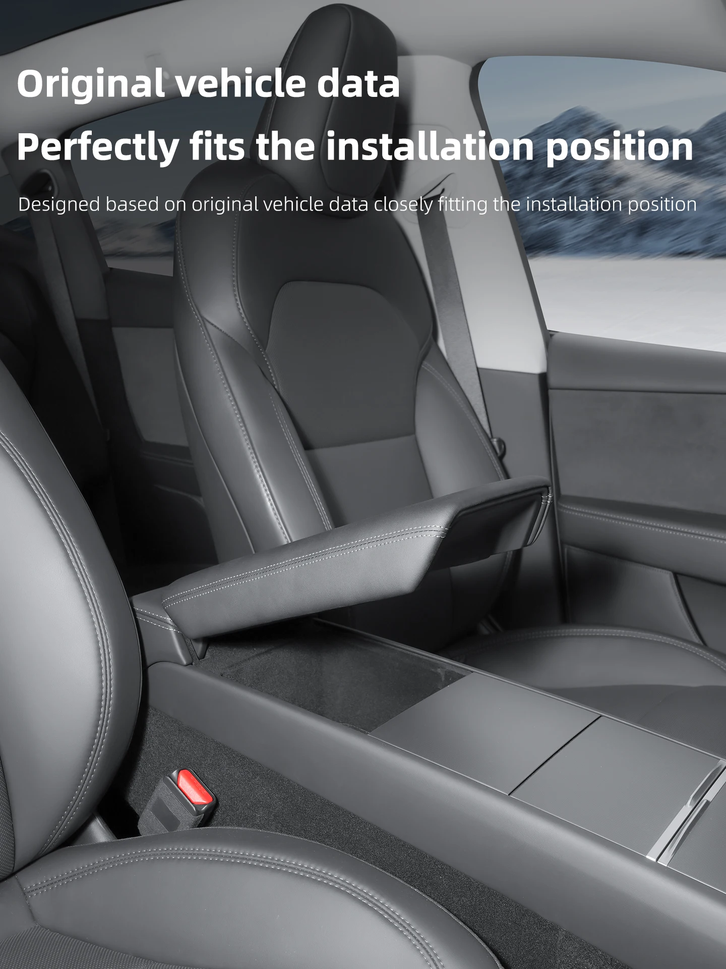 Für Tesla Model Y Juniper Model 3 Highland Armlehnenbox-Schutzabdeckung Weiche Hülle Mittelkonsole Kratzschutz 2026 Auto-Zubehör – Detail 4