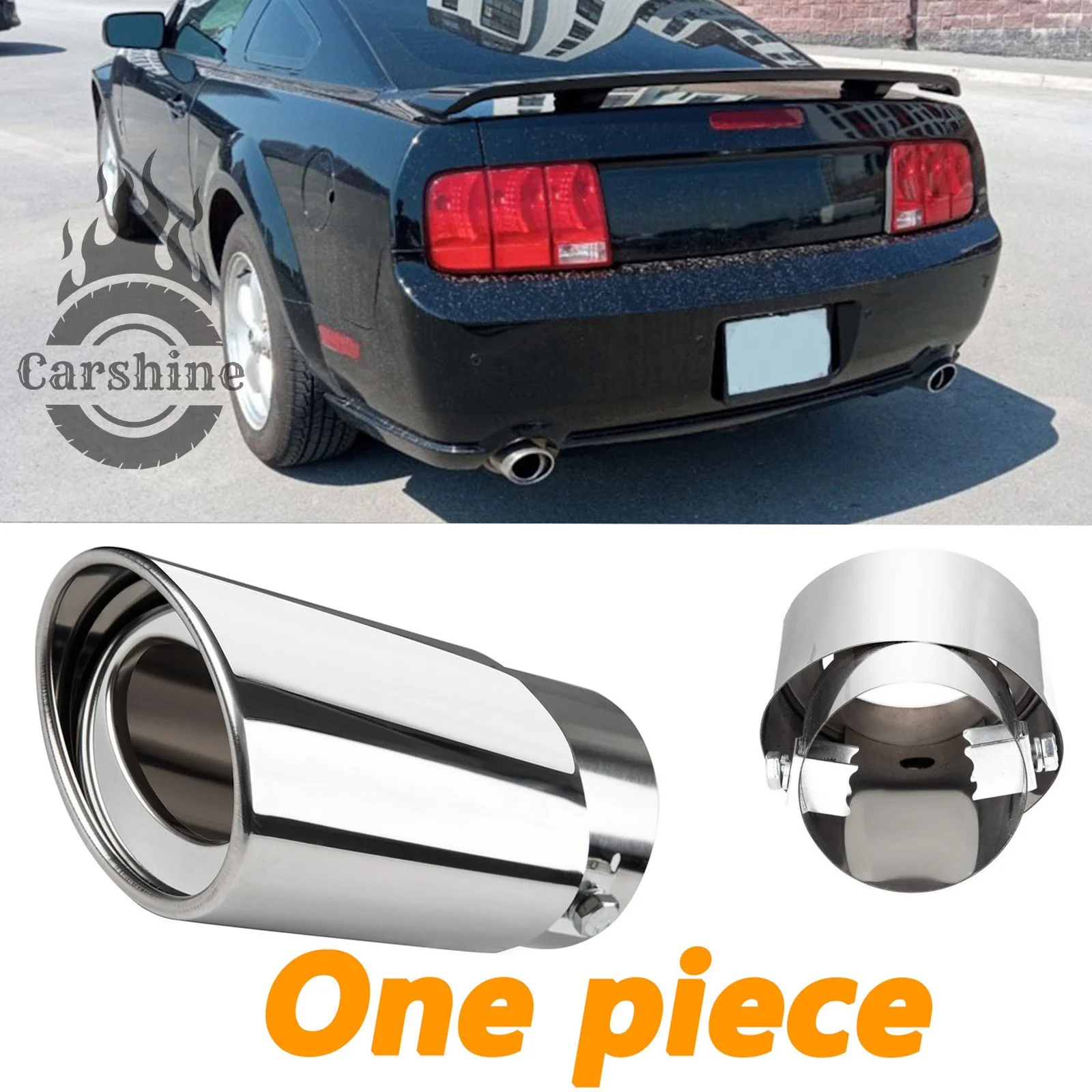 

Наконечник выхлопной трубы, глушитель заднего горла из нержавеющей стали для Mustang GT 2007