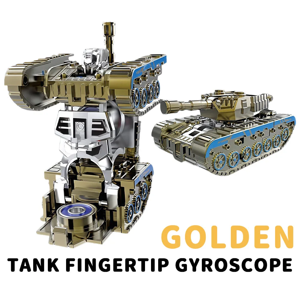 

2pcs Tank Design Gear Chain Fidget Spinner – Stress Relief Toy for Adults | Decompression Anti-Anxiety Hand Spinner